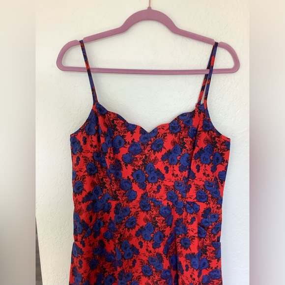 MARKET & SPRUCE Crissie Scallop Detail Linen Blend Dress - Size Large - Picture 8 of 10